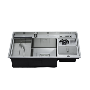 Lusso 1075 - Nano Mat Gri Mutfak Eviyesi Mat Gri