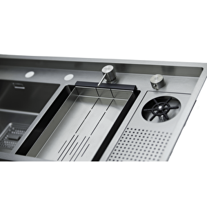 Lusso 1075 - Nano Mat Gri Mutfak Eviyesi Mat Gri