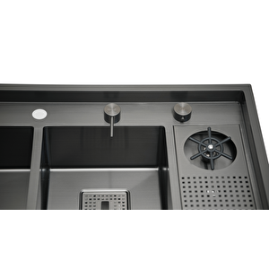 Lusso 1075 - Pvd Füme Mutfak Eviyesi Siyah