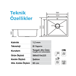 Poli 6301 - Inox Mutfak Eviyesi Inox