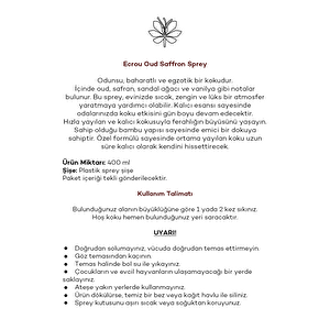 Lux Oud Saffron Oda Sprey Kokusu 400 Ml