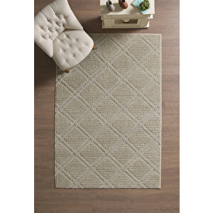 Modern Halı Özel Kesme Halı Salon Halısı Mutfak Halısı Yolluk Kolay Temizlenebilir Halı Bej Halı 100x100 cm