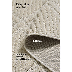 Modern Halı Özel Kesme Halı Salon Halısı Mutfak Halısı Yolluk Kolay Temizlenebilir Halı Krem Halı