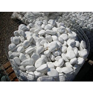 Beyaz Dolomit Taş 11 Kg 6-10 Cm Dere Taşı Çakıl Taşı Saksı Taşı Akvaryum Teraryum Taşı Bahçe Taşı