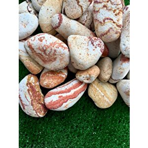 Sarı Renkli Dolomit Taş 15 Kg 2-4 Cm Sarı Çizgili Bahçe Taşı Saksı Dibi Süs Taşı Akvaryum Taşı