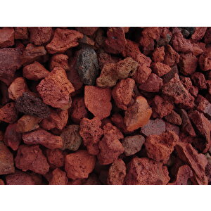 Akvaryum Taşı 1 Kg 10-15 Mm Akvaryum Pomzası Teraryum Taşı Kırmızı Pomza Lav Taşı Volkanik Cüruf