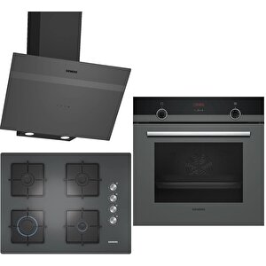 Gri 3 Lü Ankastre Set (hb514fbh2t - Eo7c9po12o - Lc64kpj70t) 67 Cm Ocak
