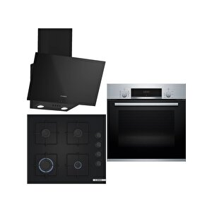 Siyah 3 Lü Ankastre Set 329 ( Hbf534es3t - Pop7c6p30o - Dwk66pj60t ) 67 Cm Ocak