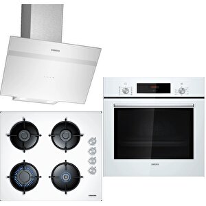 Beyaz 3 Lü Ankastre Set 182 (hb012fbw1t - Eo6c2pb11o - Lc64kpj20t )