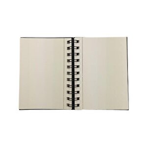 Sketchbook Sert Kapak Eskiz Defteri A6 Spiralli Soft White Çizgisiz Alx995