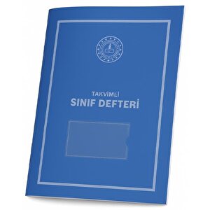 Takvimli Sınıf Defteri Mavi Plastik Kapak İlkokul 390