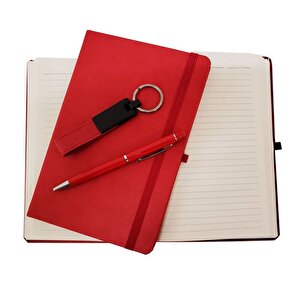 Defter Kalem Ve Anahtarlık Set Çok Renkli