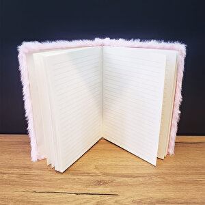 Love Tasarımlı Peluş Defter Çok Renkli
