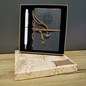 Defter Ve Kalem Kutulu Set Gri Çok Renkli