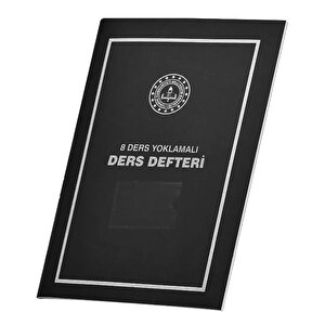 8 Ders Yoklamalı Ders Defteri Siyah Plastik Kapak 388