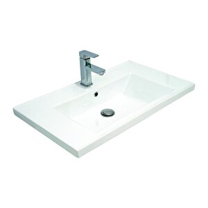 Teta Home Kopenhag 80 Cm Mdf Gövde Membran Kapak Banyo Dolabı Seti