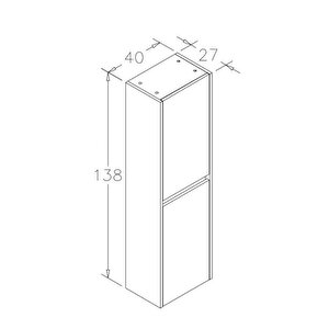 Orka Aydos 40 Cm Banyo Boy Çamaşır Dolabı