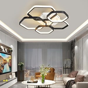 Mimari Tasarım 5'li 3 Renk Ledli Plafonyer Modern Ledli Avize Led Avize
