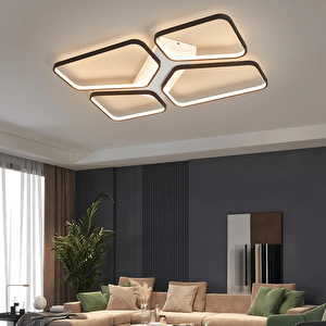 Modern 3 Renk Ledli Mimari Tasarım Plafonyer Ledli Avize Led Avize