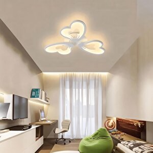 Beyaz Plafonyer Lüks Modern 3'lü Günışığı Ledli Avize