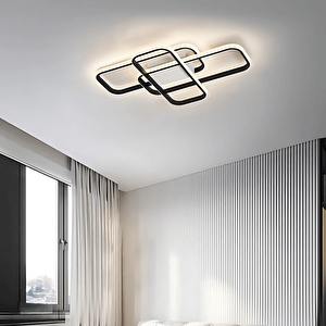 Mimari Tasarım 3 Renk Ledli Plafonyer Modern Ledli Avize Led Avize