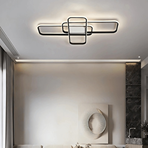Mimari Tasarım 3 Renk Ledli Plafonyer Modern Ledli Avize Led Avize