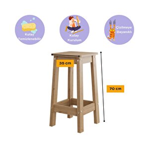 Aster Z4020 Tabure Şık Ve Dayanıklı Sunta Bar Taburesi – Sepet