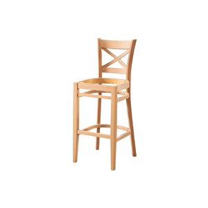Ahşap 5663 Masif Ham Çapraz Papel Döşemeli Bar Sandalye