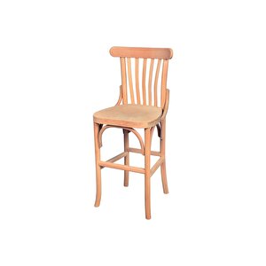 Ahşap 5659 Masif Ham Çıtalı Tonet Bar Sandalye