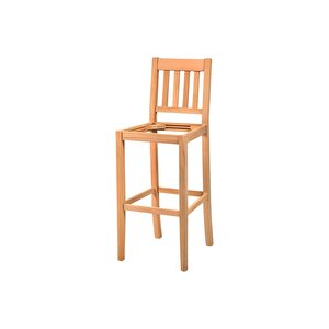 Ahşap 5673 Masif Ham 4 Çıtalı Döşemeli Bar Sandalye