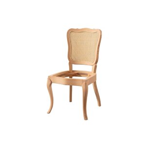 Ahşap 5601 Masif Ham Hasırlı Country Sandalye