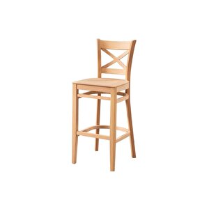 Ahşap 5662 Masif Ham Çapraz Papel Bar Sandalye