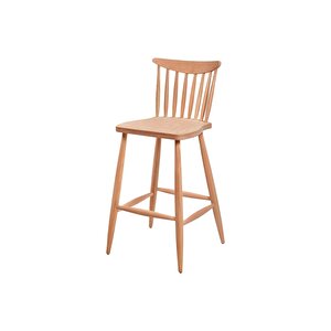 Ahşap 5675 Masif Ham Yıldız Bar Sandalye
