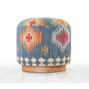 Ferruz Kilim Puf - Mavi