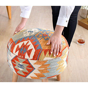 Sefian Kilim Puf - Rustik