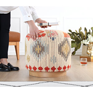 Ferruz Kilim Puf-krem