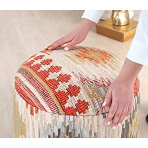 Ferruz Kilim Puf-krem
