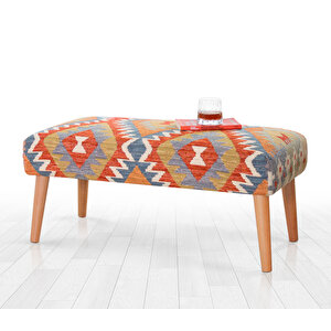 Beshir Kilim Bench Puf- Rumi