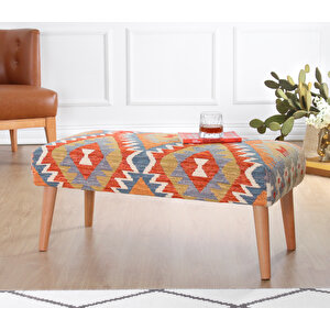 Beshir Kilim Bench Puf- Rumi