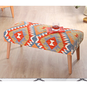 Beshir Kilim Bench Puf- Rumi