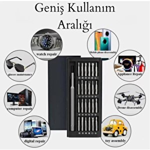 25 Parça Saatçi Ve Gözlük, Bilgisayar Tamir Tornavida Seti Hassas Elektronik Tamir Kiti