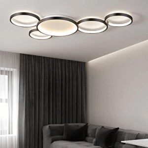 Modern 3 Renk Ledli Plafonyer Mimari Tasarım Plafonyer Ledli Avize