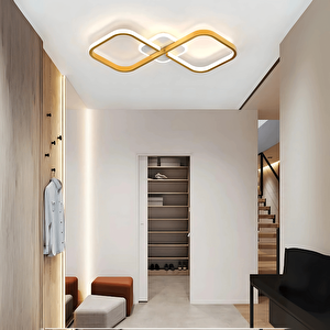 Modern 3 Renk Ledli Mimari Tasarım Plafonyer Ledli Avize Led Avize