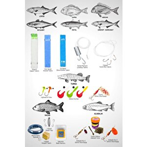 Tam Takım Spin Olta Seti - 180cm Kamış 5-30gr / 4000'lik 3+1bb Makine - M - At-çek Olta Takımı