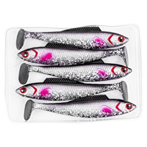 Silikon Sahte Balık - 4,5g 85mm - Fishack Predatorx - Uv Boyalı - Ghosty