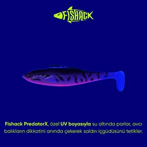 Silikon Sahte Balık - 4,5g 85mm - Fishack Predatorx - Uv Boyalı - Dash