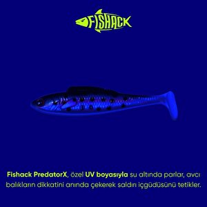 Silikon Sahte Balık - 4,5g 85mm - Fishack Predatorx - Uv Boyalı - Vibe