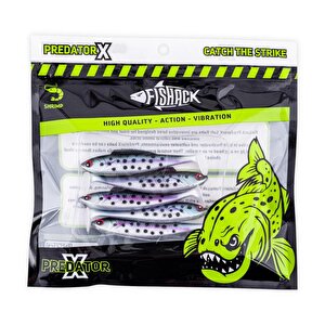 Silikon Sahte Balık - 4,5g 85mm - Fishack Predatorx - Uv Boyalı - Vibe