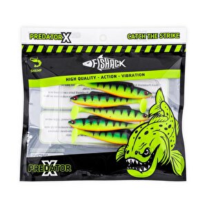 Silikon Sahte Balık - 4,5g 85mm - Fishack Predatorx - Uv Boyalı - Volt
