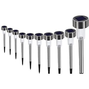 Metal Gövdeli Solar Bahçe Lambası 10 Lu Paket